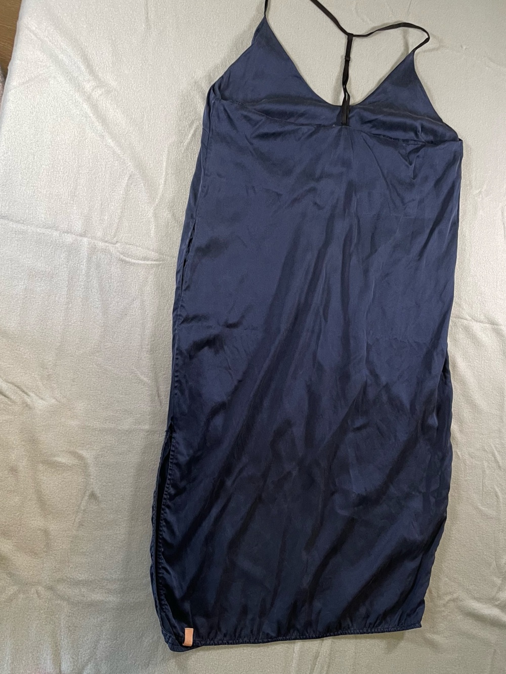 lunya Navy Blue Silk Slip Dress size Large - Picture 8 of 13